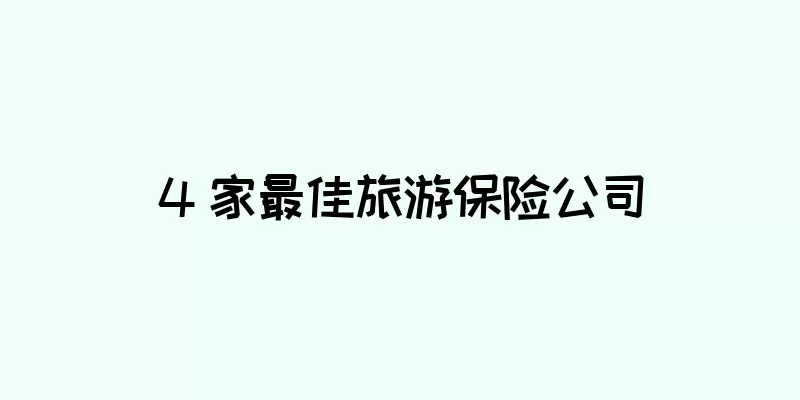 4 家最佳旅游保险公司
