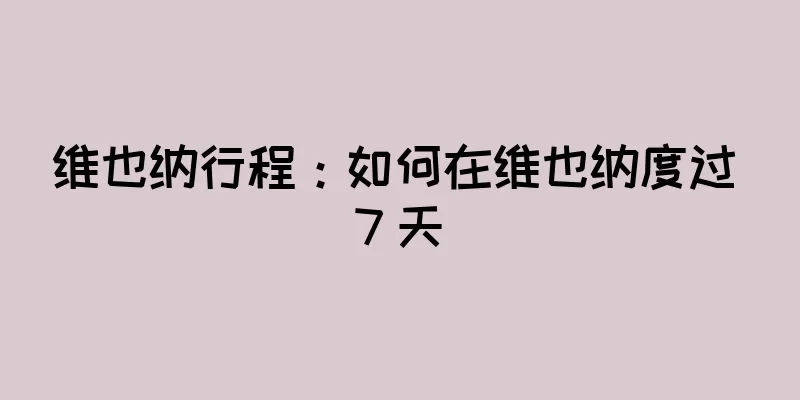维也纳行程：如何在维也纳度过 7 天