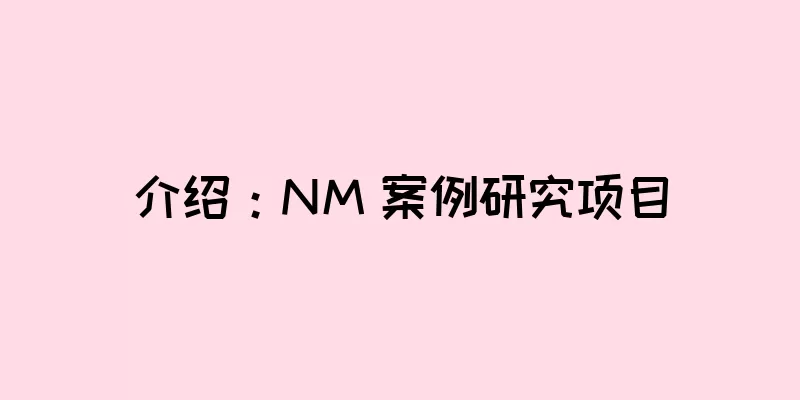 介绍：NM 案例研究项目