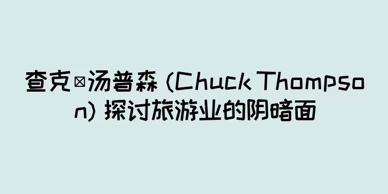 查克·汤普森 (Chuck Thompson) 探讨旅游业的阴暗面